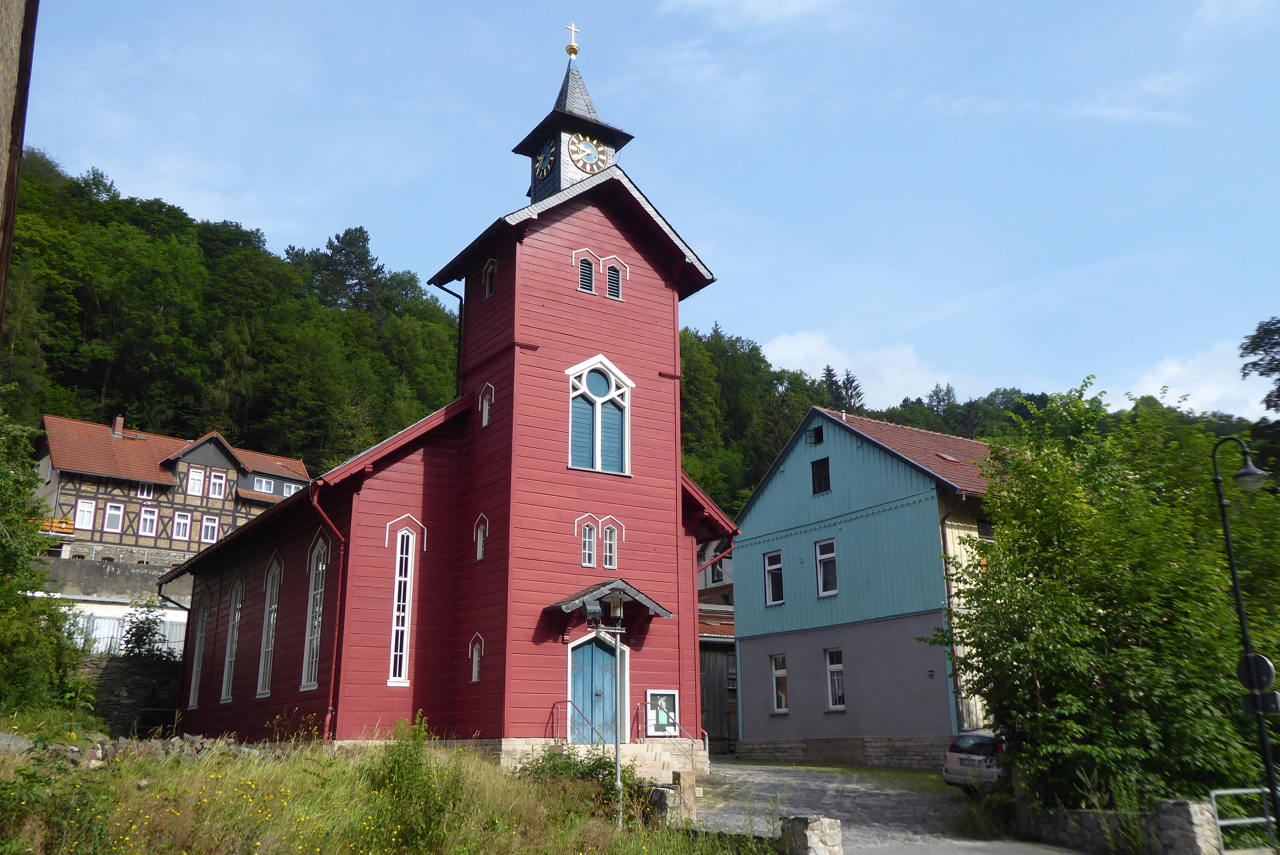 Die schöne Holzkirche in Rübeland